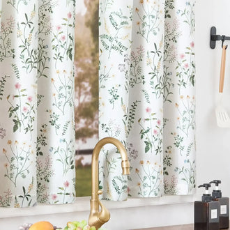
                    
                      Watercolor Wildflower Rod Pocket Kitchen Curtains - Jinchan Home
                    
                  