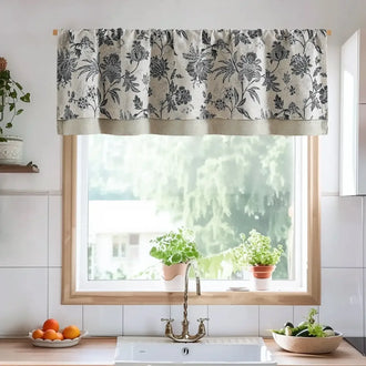 
                    
                      Vintage Botanical Floral Print Double-Layer Valance - Jinchan Home
                    
                  