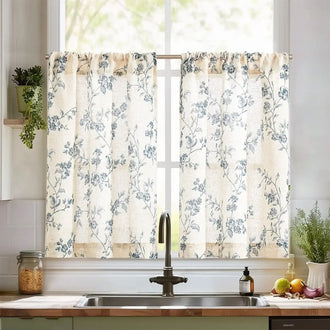 
                    
                      Bloom Vine Rod Pocket Kitchen Curtains - Jinchan Home
                    
                  