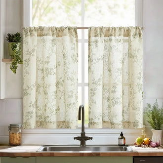 
                    
                      Bloom Vine Rod Pocket Kitchen Curtains - Jinchan Home
                    
                  