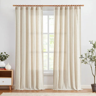 
                    
                      Floral Embroidered Linen Blend Curtains - Jinchan Home
                    
                  
