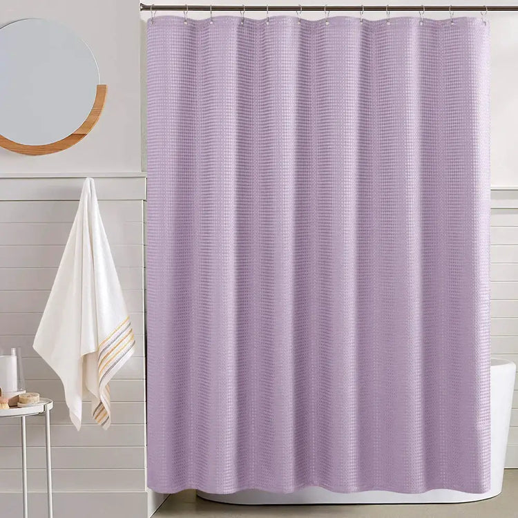 Waffle Weave Grommet Top Shower Curtain - Jinchan Home