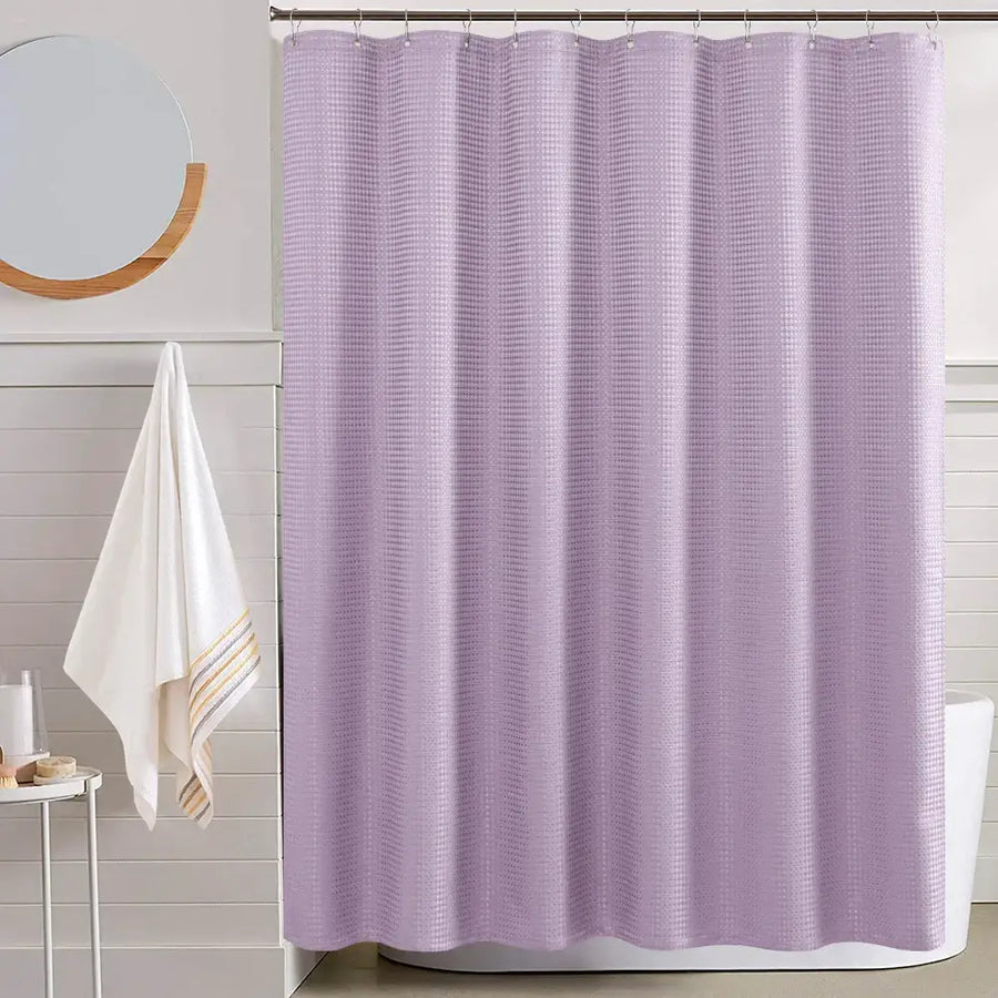 Waffle Weave Grommet Top Shower Curtain - Jinchan Home