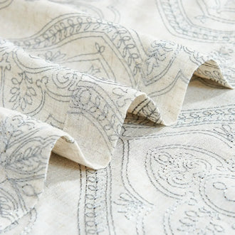 
                    
                      Embroidered Paisley Grommet Curtains - Jinchan Home
                    
                  