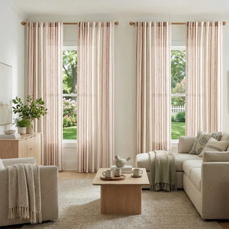 
                    
                      Shadow Stripe Linen Blend Curtains - Jinchan Home
                    
                  