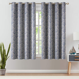 
                    
                      Geometric Leaf Pattern Curtains - Jinchan Home
                    
                  