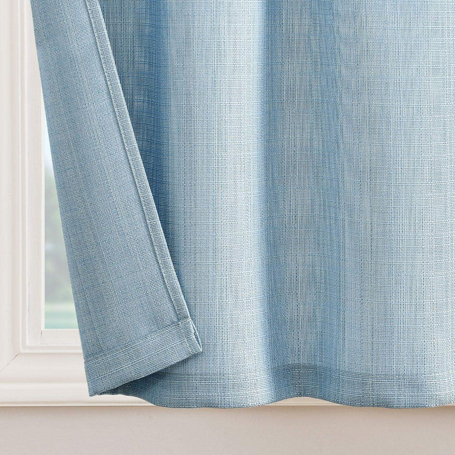 Solid Textured Network Polyester Kitchen Curtains - Jinchan Home