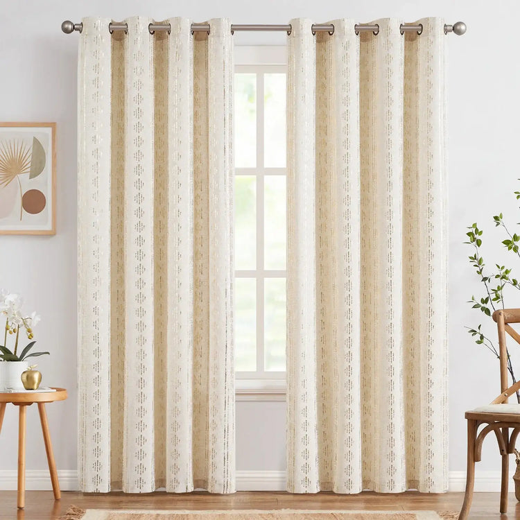Boho Geometric Stripe Curtains - Jinchan Home