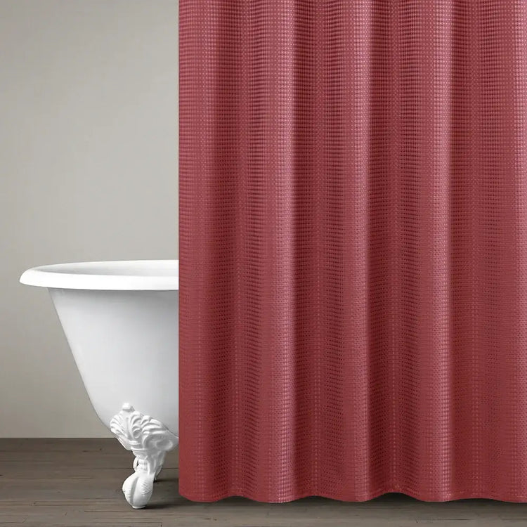 Waffle Weave Grommet Top Shower Curtain - Jinchan Home