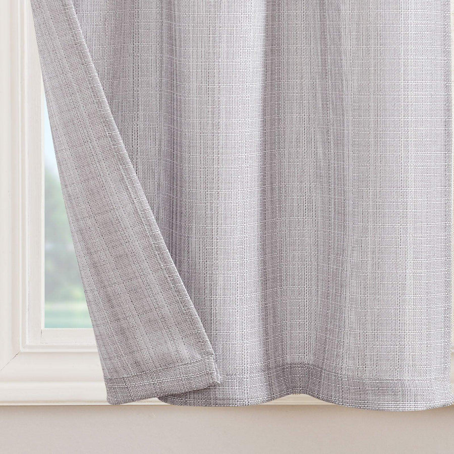 Solid Textured Network Polyester Kitchen Curtains - Jinchan Home