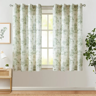 
                    
                      Jungle Safari Vintage Toile Print Grommet Curtains - Jinchan Home
                    
                  