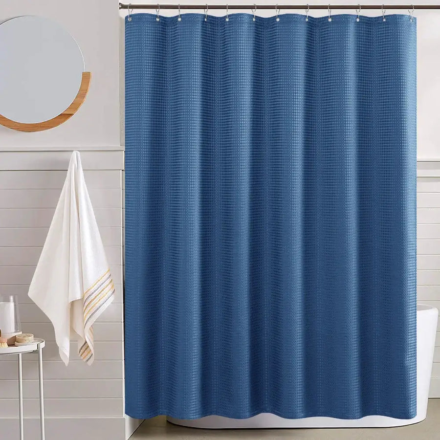 Waffle Weave Grommet Top Shower Curtain - Jinchan Home