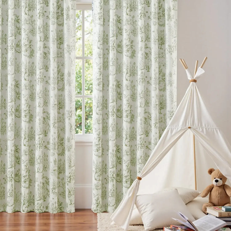 Woodland Animal Print Blackout Curtains - Jinchan Home