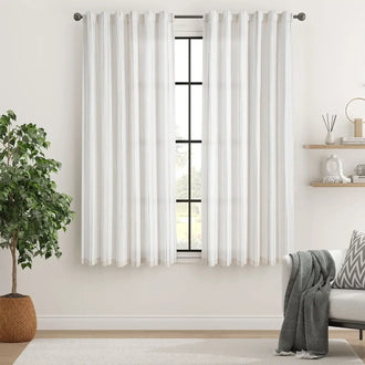 
                    
                      Modern Striped Linen Blend Curtains - Jinchan Home
                    
                  