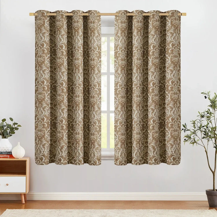 Damask Heritage Vintage Curtains - Jinchan Home
