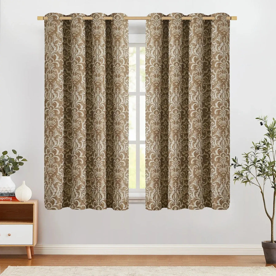 Damask Heritage Vintage Curtains - Jinchan Home