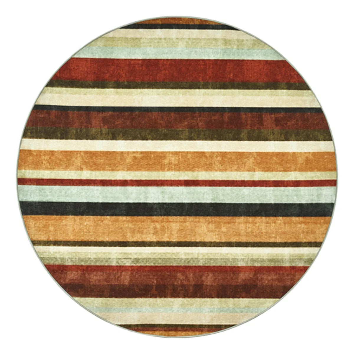 Vintage Warm-Tone Striped Indoor Rug Doormat - Jinchan Home