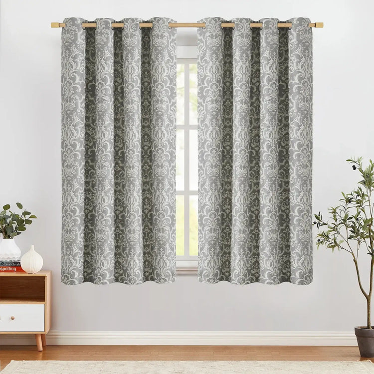Damask Heritage Vintage Curtains - Jinchan Home