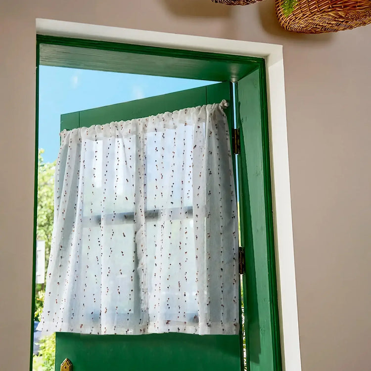 Semi Sheer Kitchen Curtains - Jinchan Home