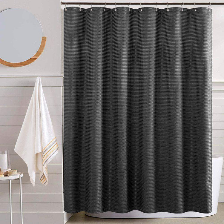 Waffle Weave Grommet Top Shower Curtain - Jinchan Home