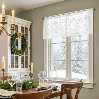 Snowflake Glow Top Curtain - Jinchan Home