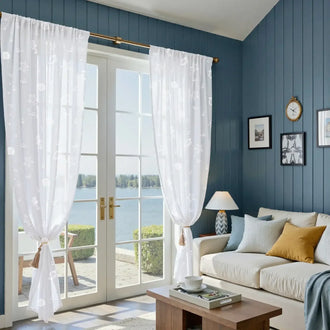 
                    
                      Nautical Sheer Seahorse and Shell Curtains - Jinchan Home
                    
                  