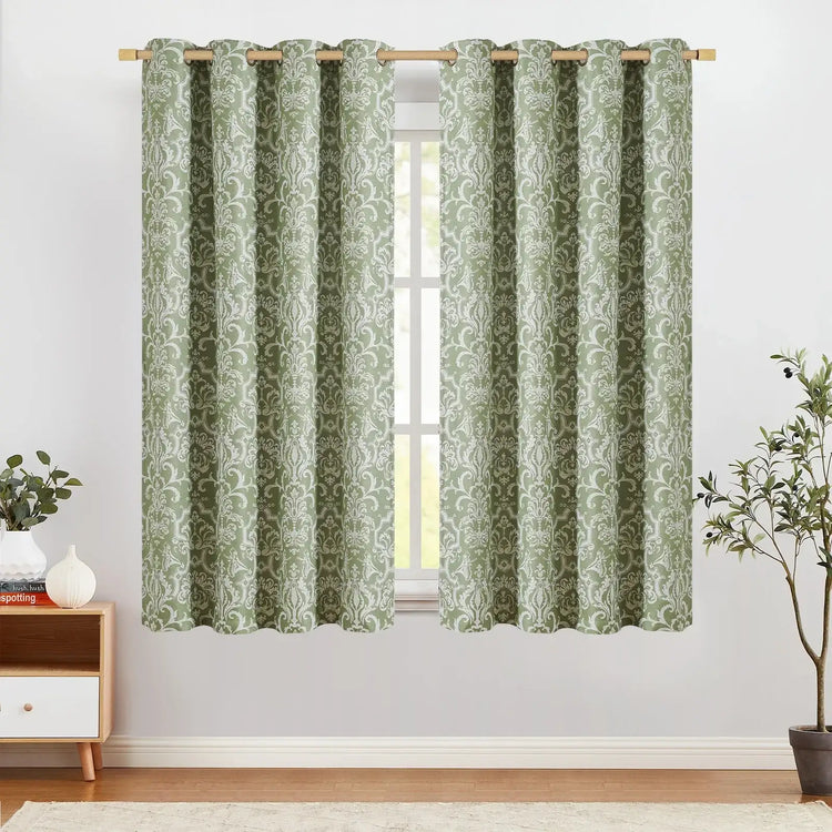 Damask Heritage Vintage Curtains - Jinchan Home