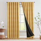 Boho Moon Phase Print Blackout Curtains - Jinchan Home
