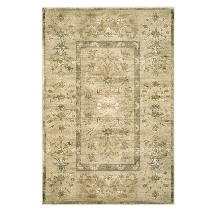 Vintage Floral Border Area Rug - Jinchan Home