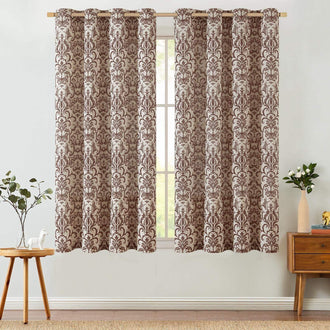 
                    
                      Baroque Damask Linen-Blend Grommet Curtains - Jinchan Home
                    
                  