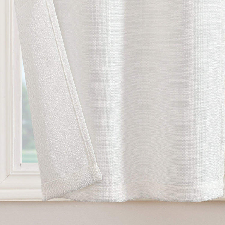 Solid Textured Network Polyester Kitchen Curtains - Jinchan Home