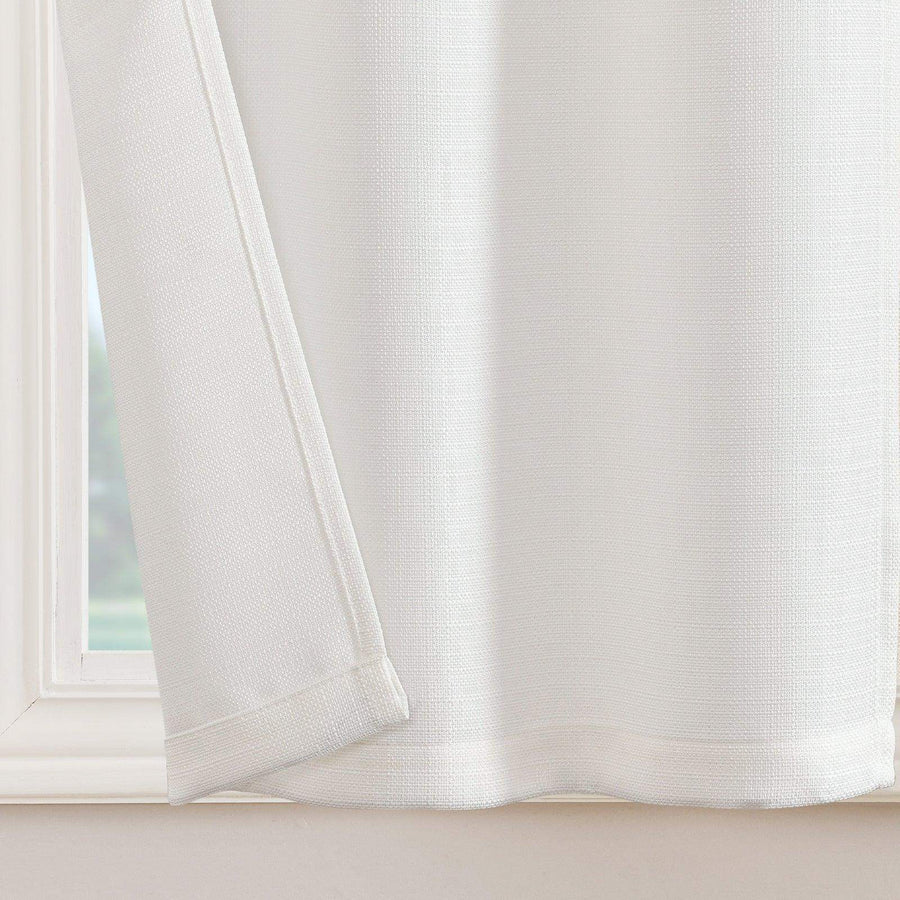 Solid Textured Network Polyester Kitchen Curtains - Jinchan Home