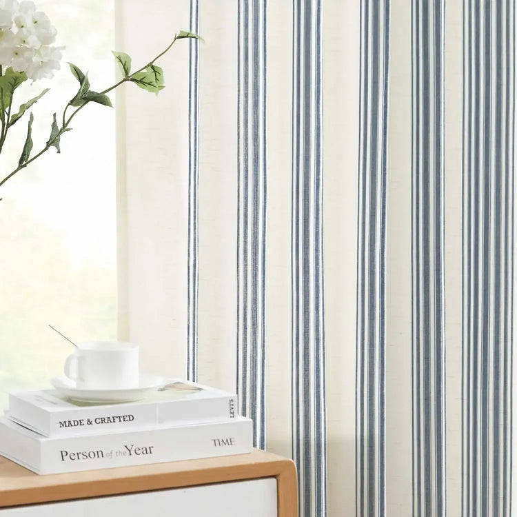 Ticking Stripe 3-in-1 Curtains - Jinchan Home