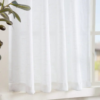
                    
                      Solid Linen Blend DIY Tie-Top Kitchen Curtains - Jinchan Home
                    
                  