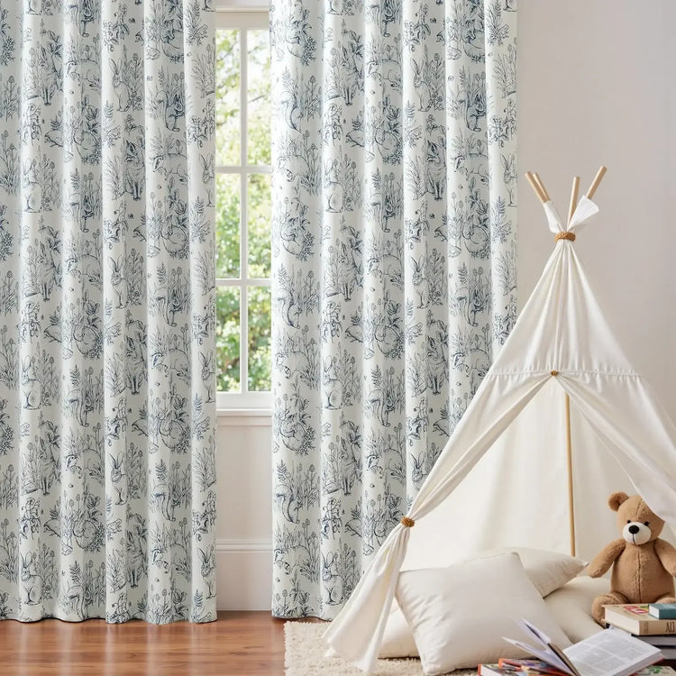 Woodland Animal Print Blackout Curtains - Jinchan Home