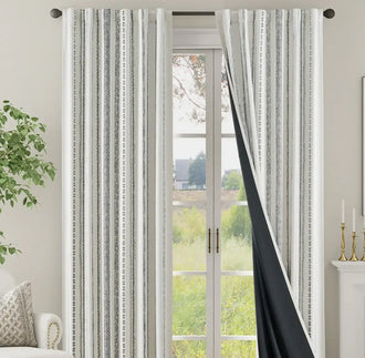 
                    
                      Boho Geometric Jacquard Curtains - Jinchan Home
                    
                  