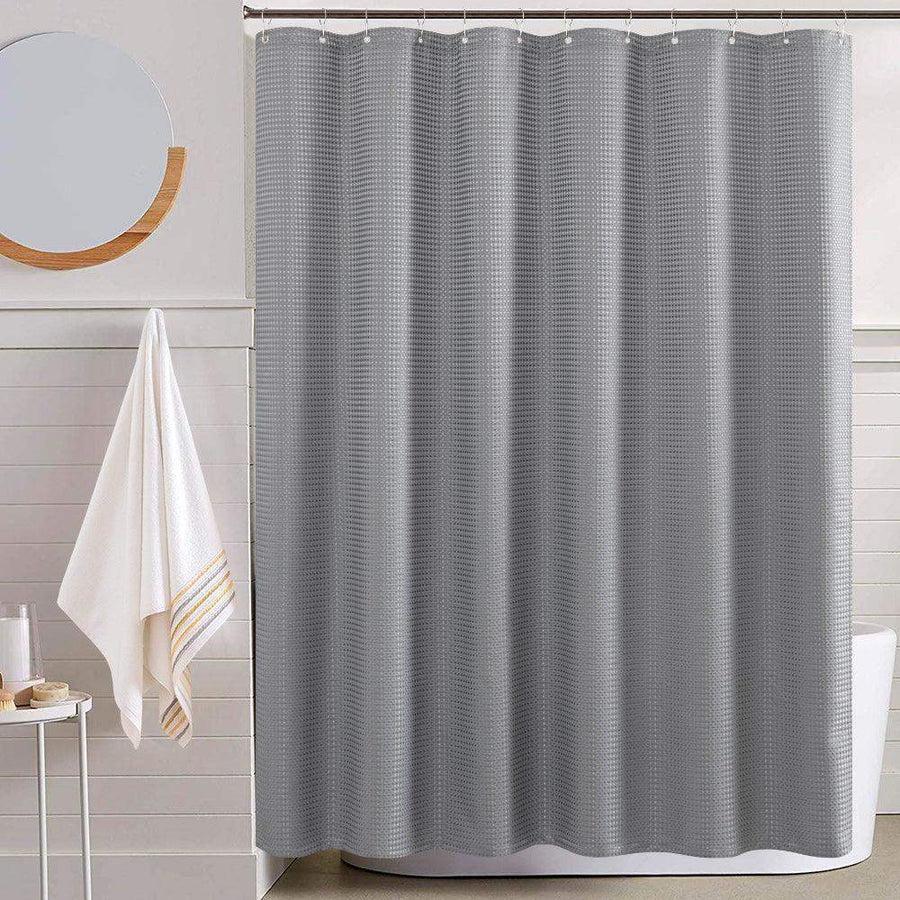 Waffle Weave Grommet Top Shower Curtain - Jinchan Home
