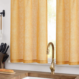 
                    
                      Dark Boho Stripe Linen Kitchen Curtains - Jinchan Home
                    
                  