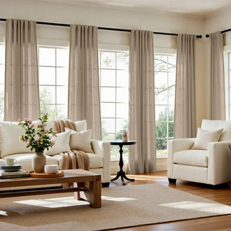 
                    
                      Solid Linen-Blend 3-in-1 Curtains - Jinchan Home
                    
                  