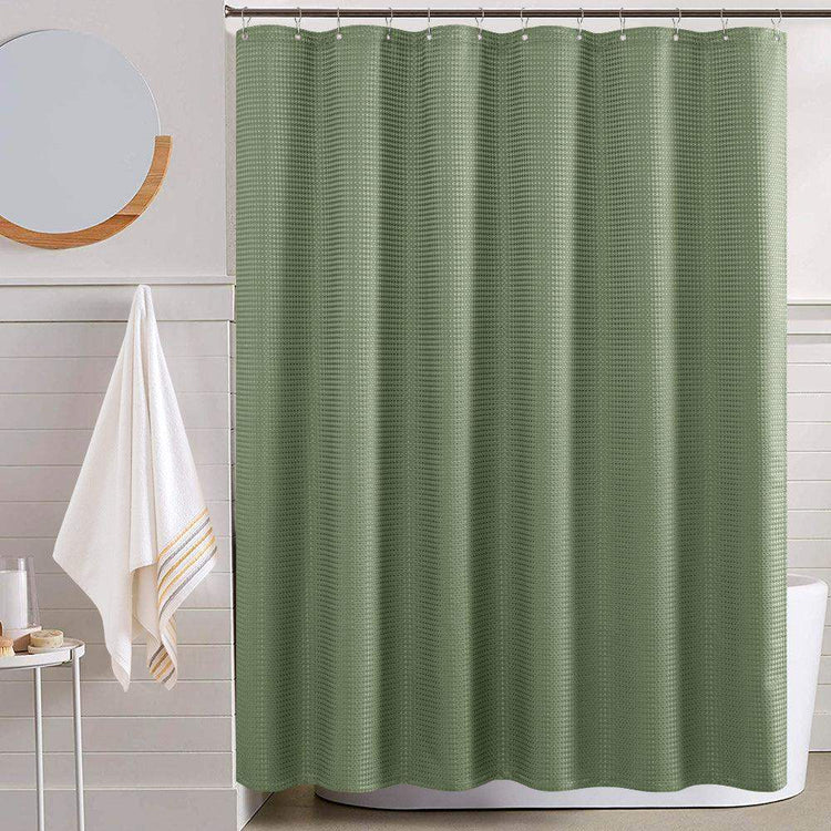 Waffle Weave Grommet Top Shower Curtain - Jinchan Home