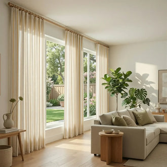 
                    
                      Shadow Stripe Linen Blend Curtains - Jinchan Home
                    
                  