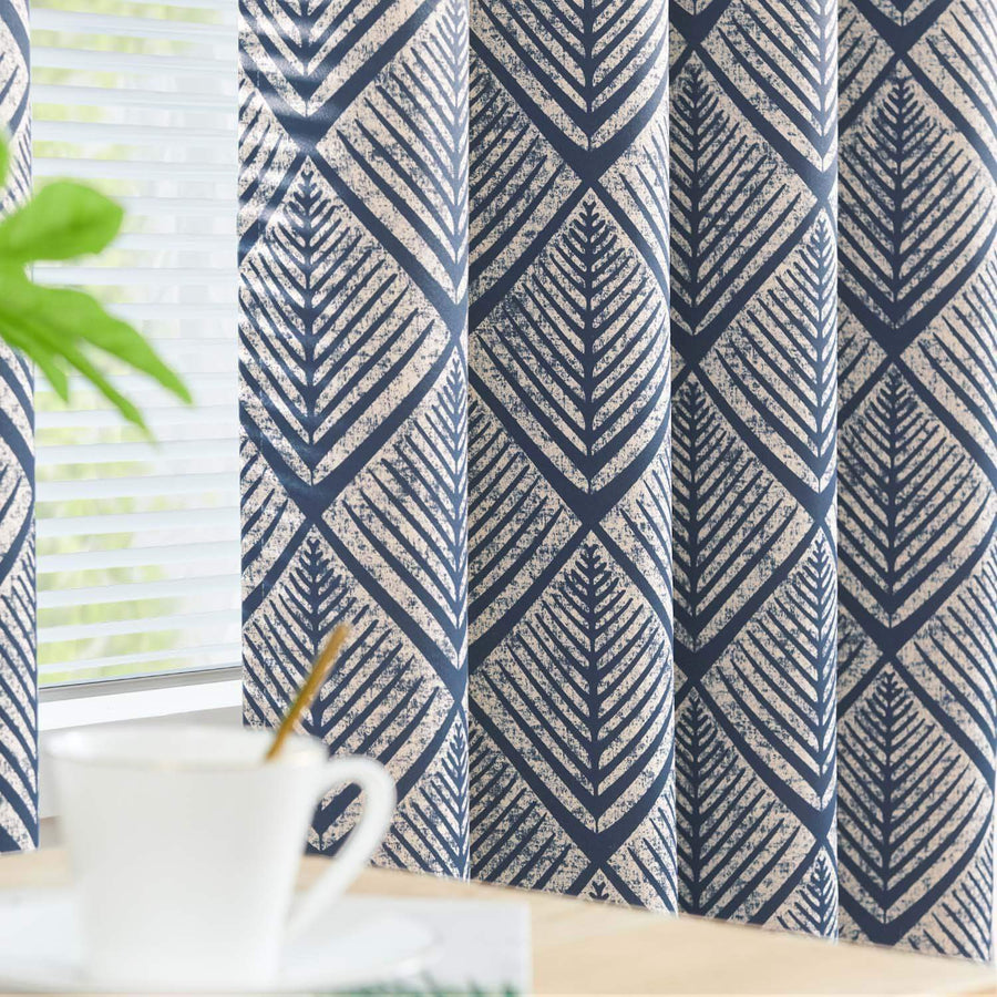 Geometric Leaf Pattern Curtains - Jinchan Home