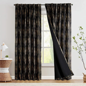 
                    
                      Boho Moon Phase Print Blackout Curtains - Jinchan Home
                    
                  