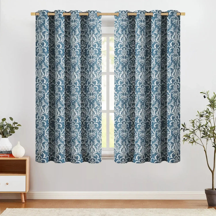 Damask Heritage Vintage Curtains - Jinchan Home
