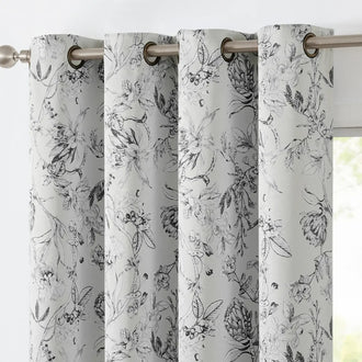 
                    
                      Hand-Drawn Sketch Floral Linen Curtains - Jinchan Home
                    
                  