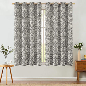 
                    
                      Baroque Damask Linen-Blend Grommet Curtains - Jinchan Home
                    
                  
