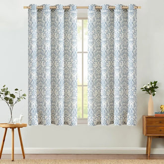 
                    
                      Baroque Damask Linen-Blend Grommet Curtains - Jinchan Home
                    
                  