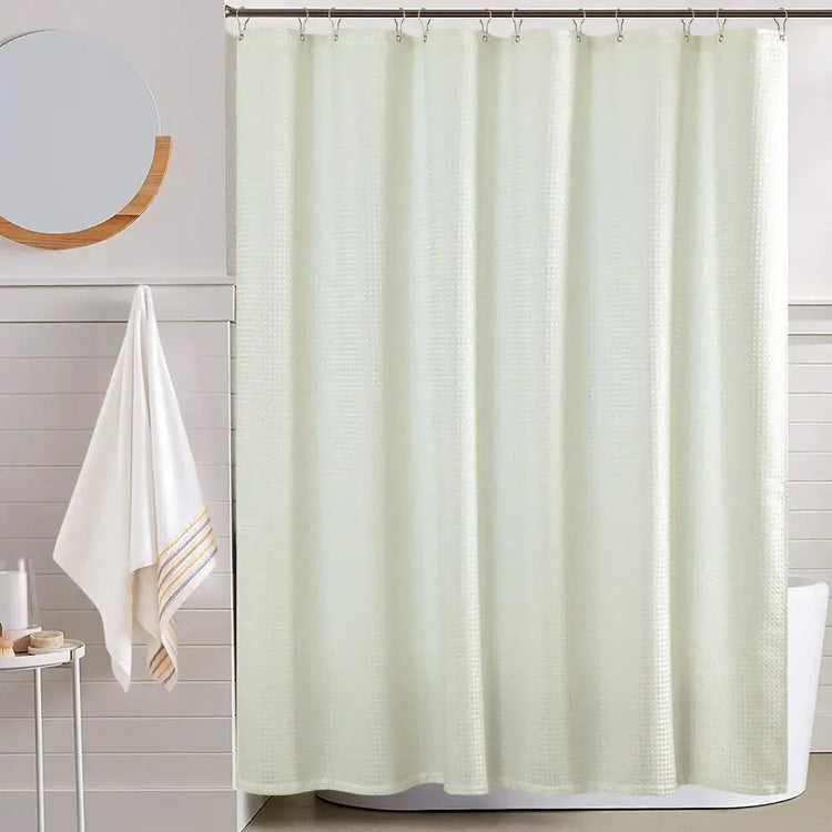 Waffle Weave Grommet Top Shower Curtain - Jinchan Home