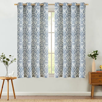 
                    
                      Baroque Damask Linen-Blend Grommet Curtains - Jinchan Home
                    
                  