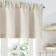
                    
                      Solid Poly-Linen Cross-Weave Rod Pocket Valance - Jinchan Home
                    
                  